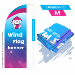 Wind Banner de Fibra Completo para Lojas (M)