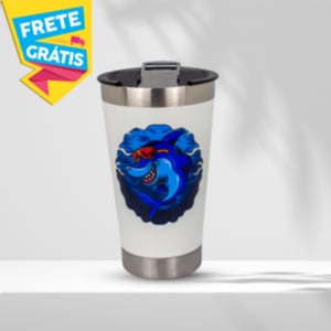 COPO TÉRMICO AÇO INOX 171MM x 91MM 4 CORES + BRANCO + VERNIZ ULTRA HD ADESIVO DTF UV 500 ML / COM OU SEM ESTAMPA FRETE GRÁTIS NAS COMPRAS ACIMA DE 100,00, CONSULTE AS REGIÕES.