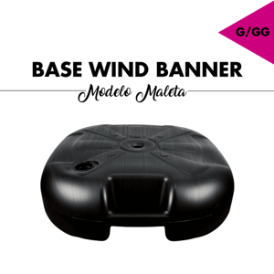 BASE WIND BANNER (G/GG) POLIETILENO 43cm x 43cm x 14cm ENCHIMENTO ATÉ 13KG ÁGUA OU AREIA ENCAIXE 3/4 / MODELO MALETA COM ALÇA, MAIS RESISTENTE FRETE GRÁTIS NAS COMPRAS ACIMA DE 100,00, CONSULTE AS REGIÕES.