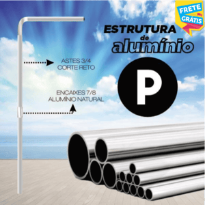 Haste (P) Wind Full ESTRUTURA DESMONTÁVEL 2.18M x 0.65M COR NATURAL TUBOS DE ALUMÍNIO 3/4 EMBALAGEM FRETE GRÁTIS NAS COMPRAS ACIMA DE 100,00, CONSULTE AS REGIÕES.
