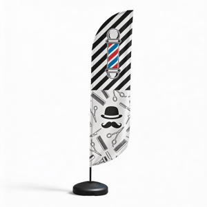 Wind Banner Fibra M para Eventos DUPLA-FACE 2.50M X 0.65M FACA | PENA | VELA | ÂNGULO / BASE TITAN BLACK TECNOSPORT ESTRUTURA DE FIBRA DESMONTÁVEL FRETE GRÁTIS NAS COMPRAS ACIMA DE 100,00, CONSULTE AS REGIÕES.