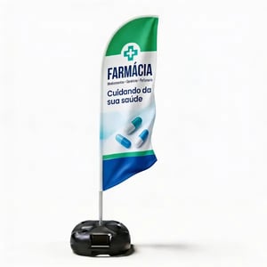 Wind Banner Completo Leve e Resistente (GG) TECIDO TECNOSPORT 100% SINTÉTICO 3.45M X 0.65M DUPLA-FACE | IMPRESSÃO ULTRA-HD EPSON ESTRUTURA DE ALUMÍNIO DESMONTÁVEL FACA | PENA | VELA | ÂNGULO / BASE TITAN BLACK 🚚 FRETE E ARTE GRÁTIS PARA O ESTADO DE SÃO PAULO!