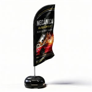 Wind Banner Completo Alta Durabilidade (M) TECIDO TECNOSPORT 100% SINTÉTICO 2.45M X 0.65M DUPLA-FACE | IMPRESSÃO ULTRA-HD EPSON ESTRUTURA DE ALUMÍNIO DESMONTÁVEL FACA | PENA | VELA | ÂNGULO / BASE TITAN BLACK 🚚 FRETE E ARTE GRÁTIS PARA O ESTADO DE SÃO PAULO!