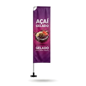 Wind Banner Full de Parede para Fachada (GG) Completo com Hastes e Suporte de Aço 3.20m x 0.65m Dupla-Face 4 x 4 RETANGULAR Embalagem | Estrutura de Alumínio Desmontável 🚚 FRETE E ARTE GRÁTIS PARA O ESTADO DE SÃO PAULO!