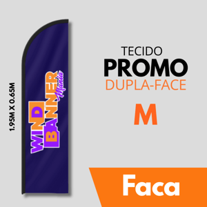TECIDO PROMOCIONAL FACA Tecido 100% Poliéster 1.95M X 0.65M Dupla-Face | Impressão Sublimática Costura Externa Interlock Linha branca 