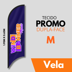 TECIDO PROMOCIONAL VELA Tecido 100% Poliéster 1.95M X 0.65M Dupla-Face | Impressão Sublimática Costura Externa Interlock Linha branca 