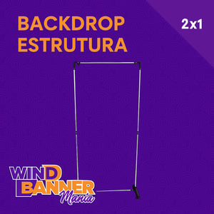 BACKDROP ESTRUTURA 2000x1000mm ALUMÍNIO DESMONTÁVEL 3 A 5 DIAS ÚTEIS + FRETE   EMBALAGEM FRETE GRÁTIS NAS COMPRAS ACIMA DE 100,00, CONSULTE AS REGIÕES.