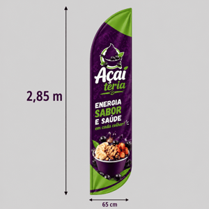 TECIDO PARA WIND BANNER GG Tecido TecnoSport 100% Poliéster 2.85M X 0.65M 4x4 Cor Dupla-Face Impressão EPSON Ultra HD Sublimática Embalagem FACA | PENA | VELA | ÂNGULO