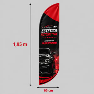 TECIDO PARA WIND BANNER M Tecido TecnoSport 100% Poliéster 1.95M X 0.65M 4x4 Cor Dupla-Face Impressão EPSON Ultra HD Sublimática Embalagem FACA | PENA | VELA | ÂNGULO