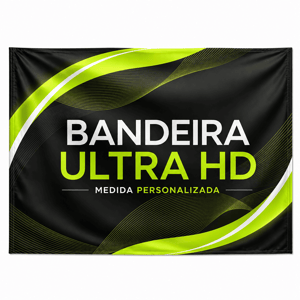 BANDEIRA ULTRA HD MEDIDA PERSONALIZADA Tecido TecnoSport 100% Poliéster Tamanho Personalizado 4x0 Cor Impressão Sublimática HD EPSON Impressão Única Face 