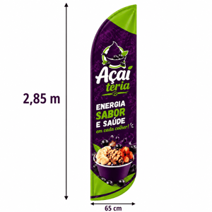 TECIDO PARA WIND BANNER GG Tecido TecnoSport 100% Poliéster 2.85M X 0.65M 4x4 Cor Dupla-Face Impressão EPSON Ultra HD Sublimática Embalagem FACA | PENA | VELA | ÂNGULO