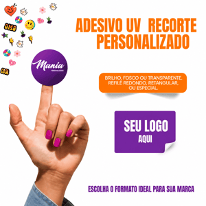 ADESIVO DIGITAL RECORTE PERSONALIZADO 0,80 micras FORMATO PERSONALIZADO TINTA ORIGINAL IMPRESSÃO UV 4X0 COR ULTRA-HD FRETE GRÁTIS NAS COMPRAS ACIMA DE 100,00, CONSULTE AS REGIÕES.