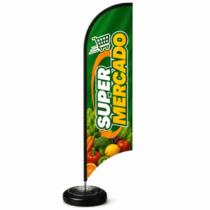 WIND BANNER PEQUENO VELA COSTURA EXTERNA TECIDO TECNOSPORT 100% SINTÉTICO 1.85M X 0.65M DUPLA-FACE | IMPRESSÃO ULTRA-HD EPSON ESTRUTURA DE ALUMÍNIO INTEIRIÇA COSTURA OVERLOQUE EXTERNO BASE TITAN BLACK COM ALÇA