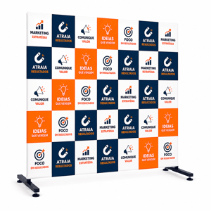 BACKDROP DUPLA FACE COM ESTRUTURA 2.00X2.00M TECIDO OXFORD HD QUADRADO IMPRESSÃO ULTRA-HD EPSON 4 X 4 CORES DUPLA-FACE COSTURA | VELCRO | EMENDA HORIZONTAL FRETE GRÁTIS NAS COMPRAS ACIMA DE 100,00, CONSULTE AS REGIÕES.