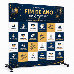 BACKDROP DUPLA FACE COM ESTRUTURA 4.00X2.00M TECIDO OXFORD HD QUADRADO IMPRESSÃO ULTRA-HD EPSON 4 X 4 CORES DUPLA-FACE COSTURA | VELCRO | EMENDA HORIZONTAL FRETE GRÁTIS NAS COMPRAS ACIMA DE 100,00, CONSULTE AS REGIÕES.