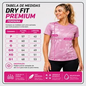 Camiseta Dry Fit Premium Feminina