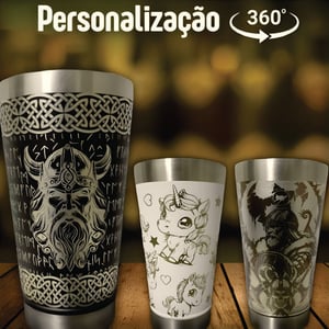 Copo Térmico Inox Premium 473ml Personalizado Laser 360º Copo termico  Inóx 473ml 1x0 Gravação  Gravação Laser 360º