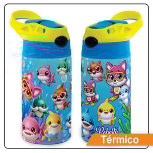 Squeeze  de Aluminio Infantil Colorida  - Termico Alumínio Personalizado 4x0   350,l