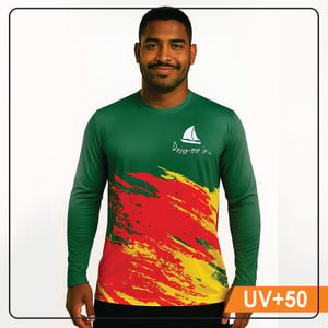 Camiseta UV50+ Manga Longa MALHA ACTIVE PROTEÇÃO SOLAR UV50+ PERSONALIZADA MASCULINA ADULTO 4X0 COR ULTRA-HD EPSON 92,5% POLIÉSTER | 7,5% ELASTANO IMPRESSÃO TOTAL 