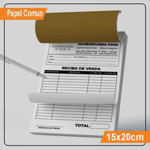 Blocos e Talões - 15x20 cm Papel 75gr / Super bond 50 gr 15x20 cm 1x0 BLOCAGEM Corte reto 