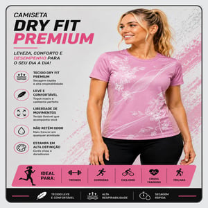 Camiseta Dry Fit Premium Feminina