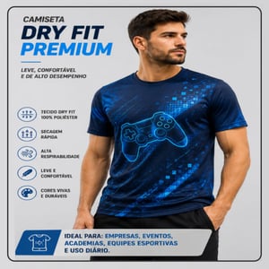 Camiseta Dry Fit Premium Personalizada