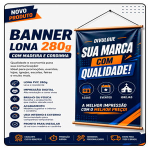 Banner Lona 280gr m²