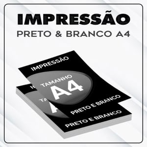 Impressão Jato de Tinta - Preto e Branco Papel Sulfite 75gr A4 (21 x 29,7cm) 4x0 Capa em Acetato - Frente Transparente / Verso preto Encadernação 