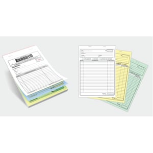 Bloco 10x15 cm 1/0 cor 25x3 vias PAPEL Off-Set 56G 10x15 1/0  Sem reticula somente traços 