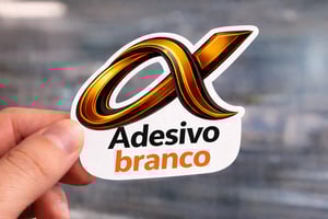 Adesivo branco Adesivo vinil    corte reto e personalizado 