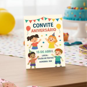 Convite - 48h Papel Couchê 250g 10x15cm Impressão Colorida Frente  Corte Reto 