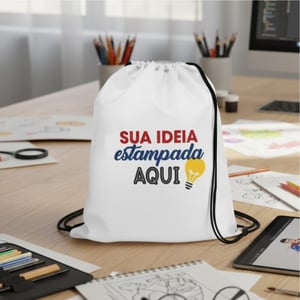 Sacochila Personalizada Tecido Oxford 30x40cm Estampa Colorida  Cordão 