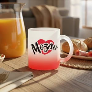 Caneca Vidro Jateado Personalizada Vidro Jateado 325ml  Sublimação  Tam. da arte: 200x90mm