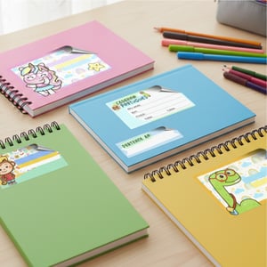 Etiquetas Escolares Personalizadas   Impressão Colorida Padrão Corte Reto 