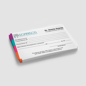 Recibo Colorido 14x20cm Off Set 75g 14x20cm Impressão Colorida  Bloco 100 Folhas 1 Via Branca