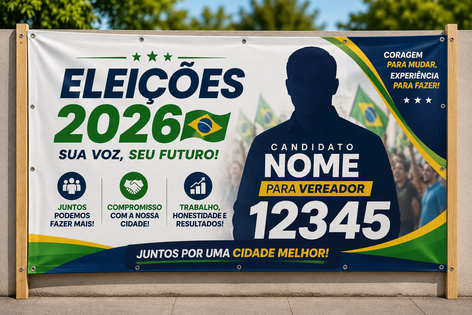 Faixa com Ilhós Eleições 2026