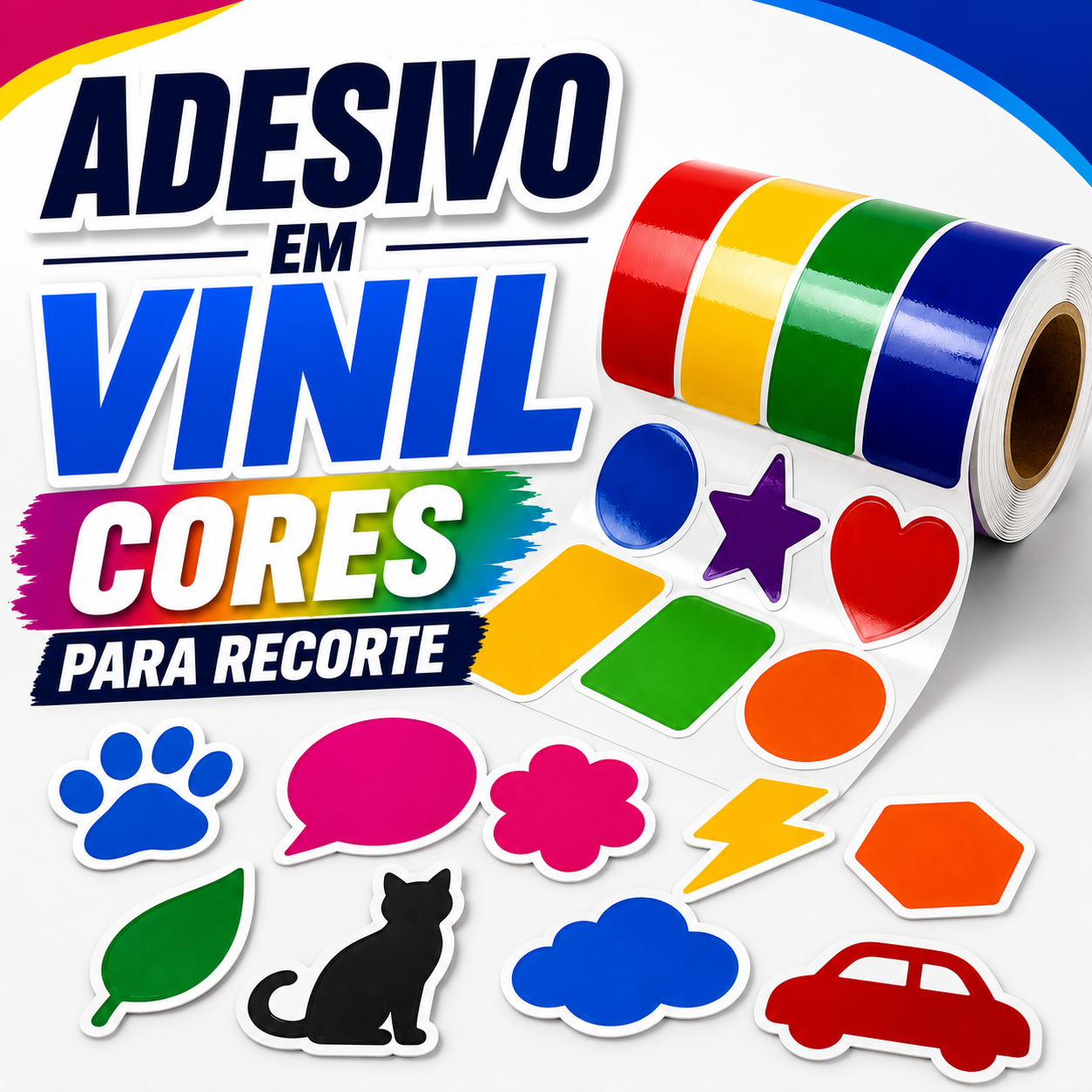Adesivo Vinil Cores Para Recorte