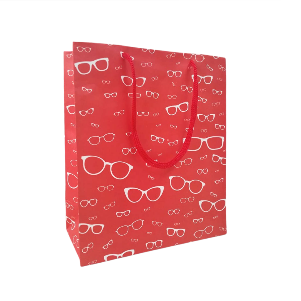 25 sacolas de papel para óticas 18,5x22x9cm