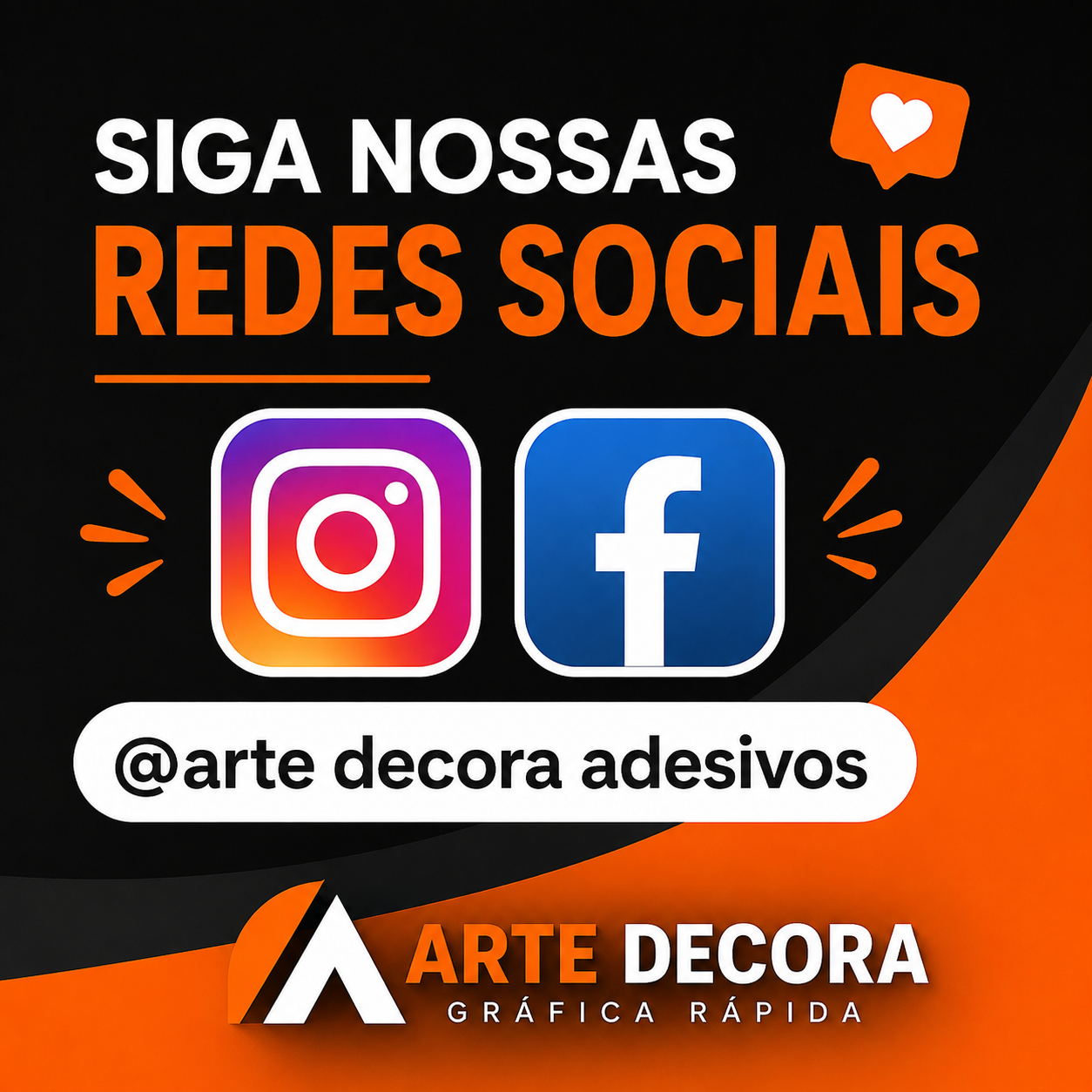 siga nas redes sociais