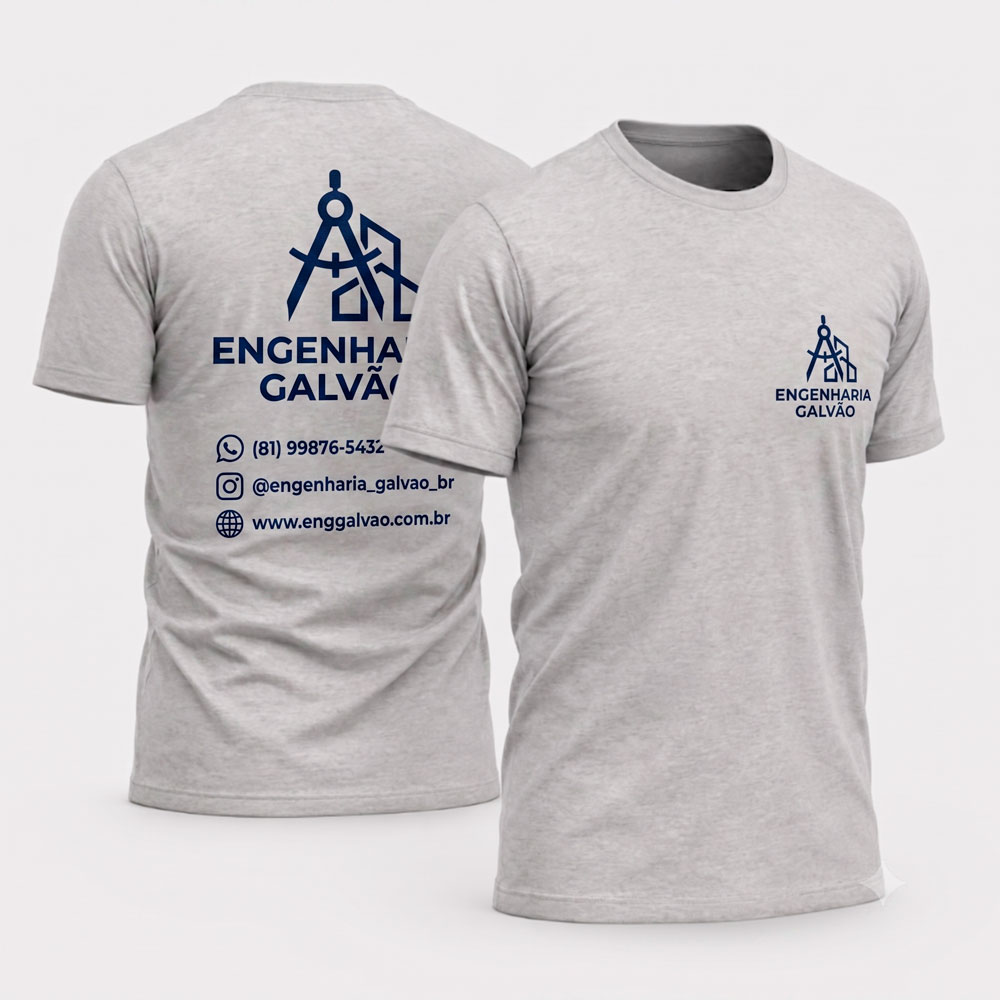 Camiseta Cinza Personalizada