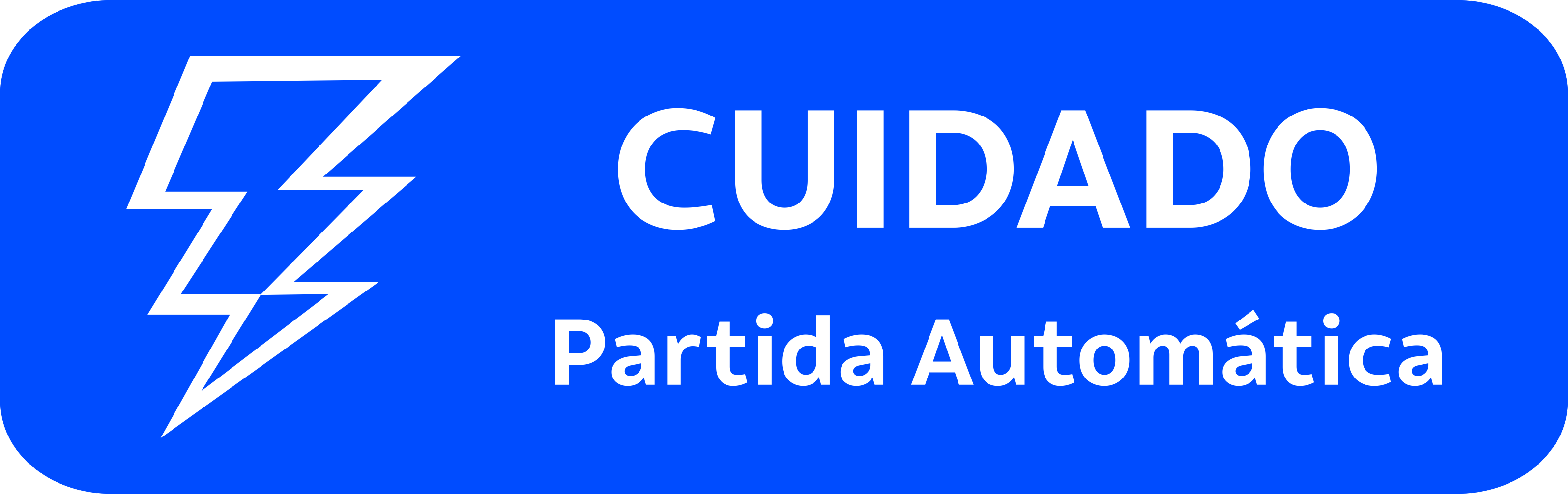 Adesivo Segurança Cuidado Partida Automática