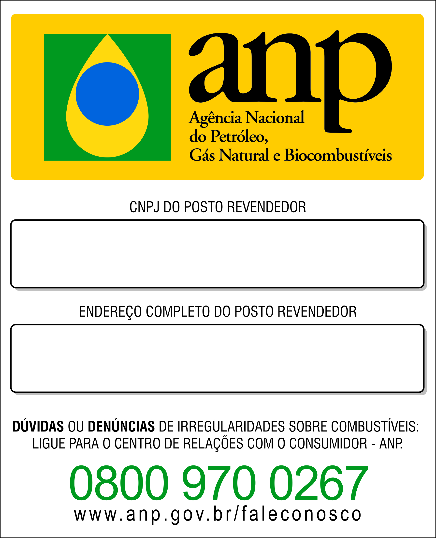 Adesivo ANP Revendedor