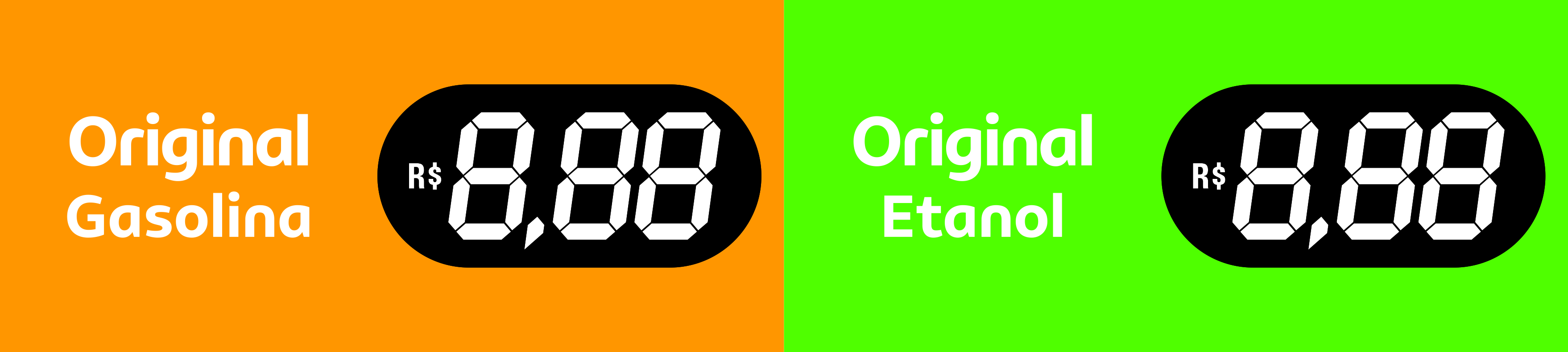 Faixa Original Gasolina e Original Etanol