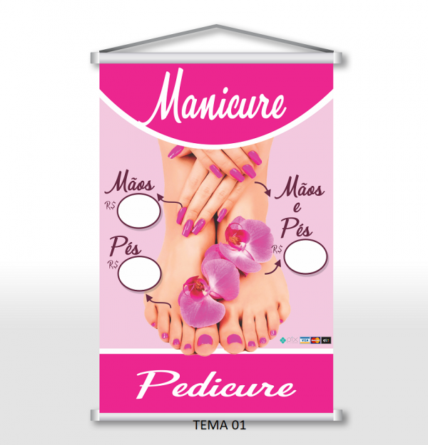 Banner Manicure e Pedicure (arte pronta, não pode alterar)