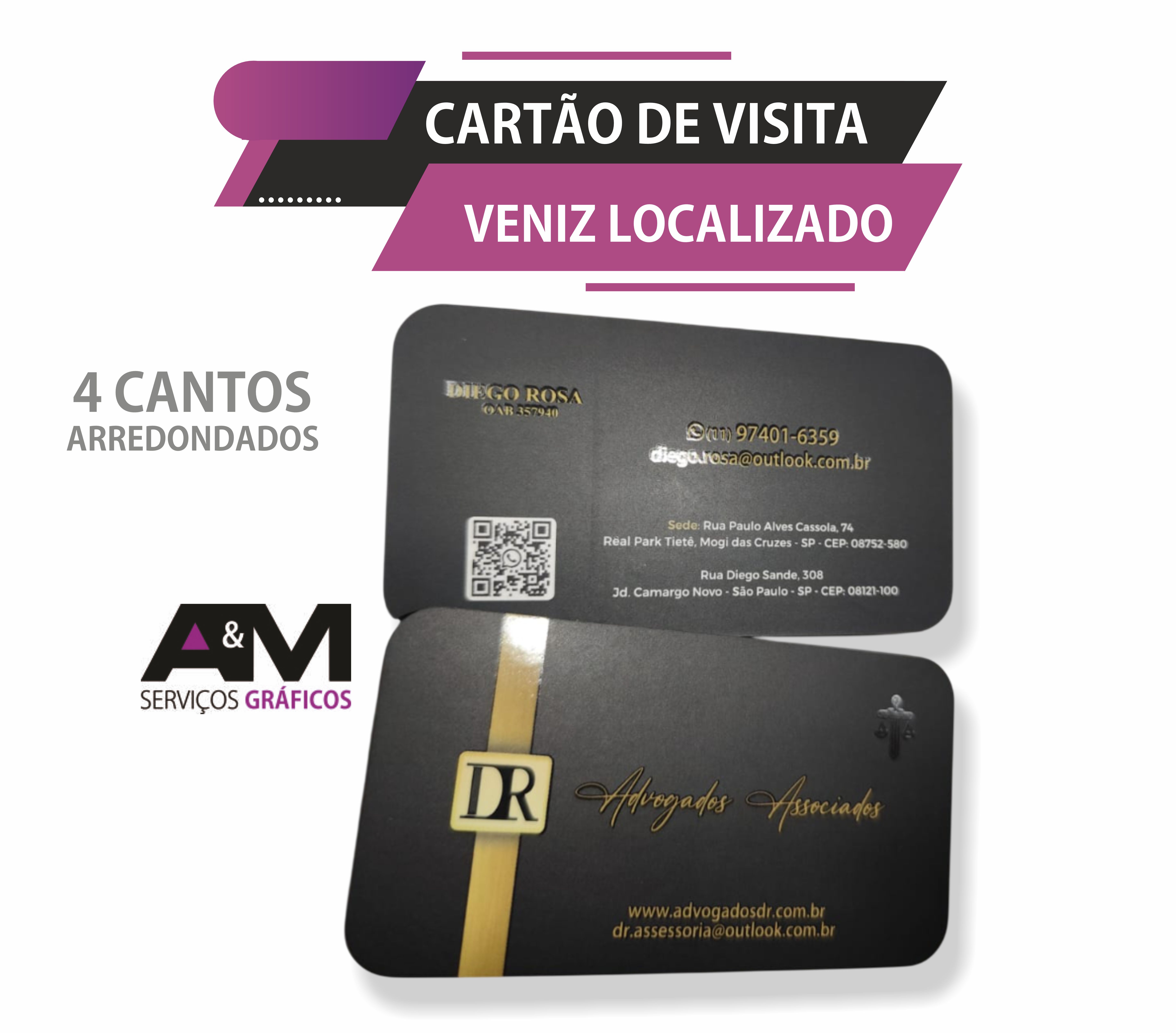 Cartão de visita - Verniz localizado