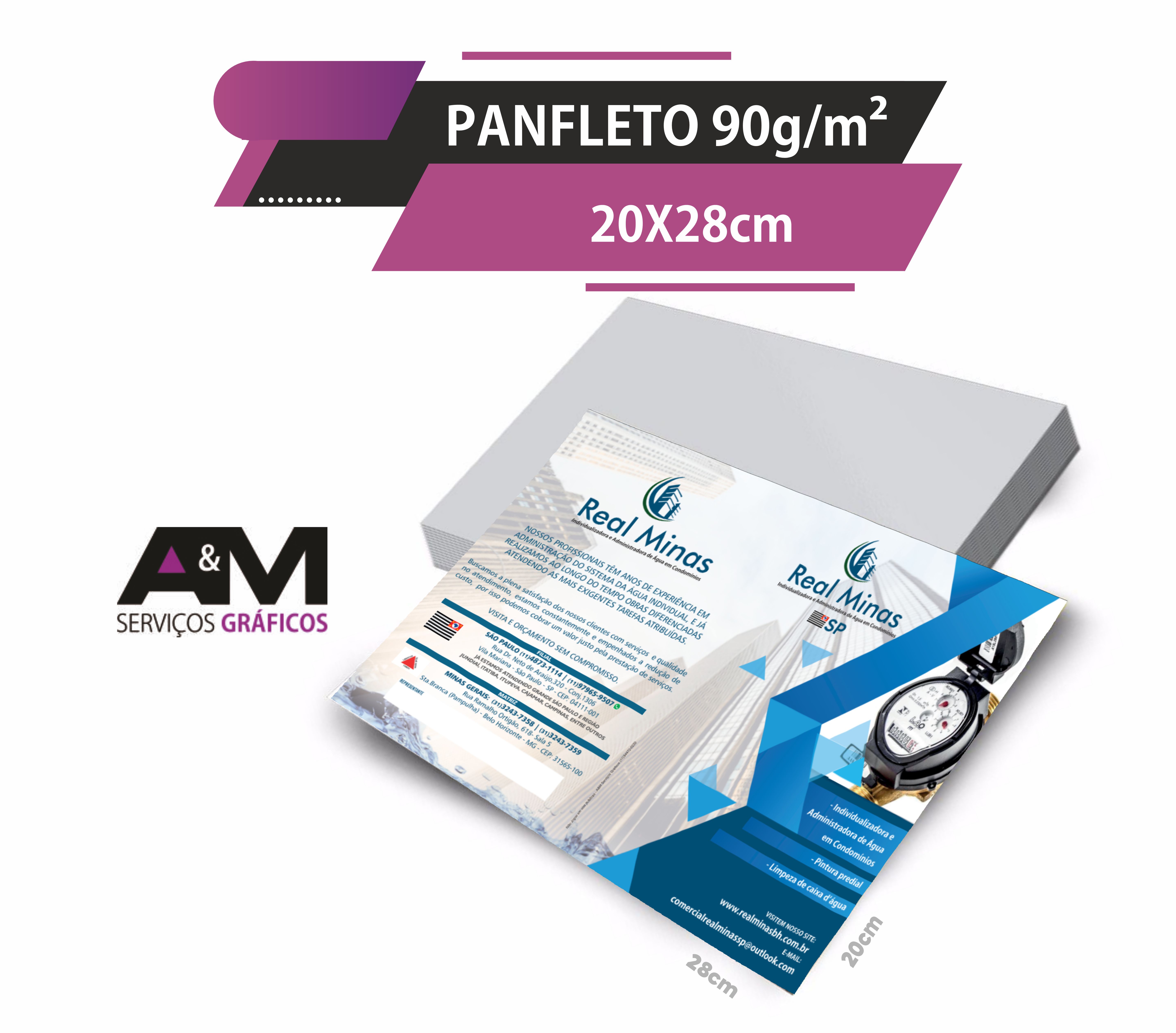 Panfleto 20x28cm - 90g