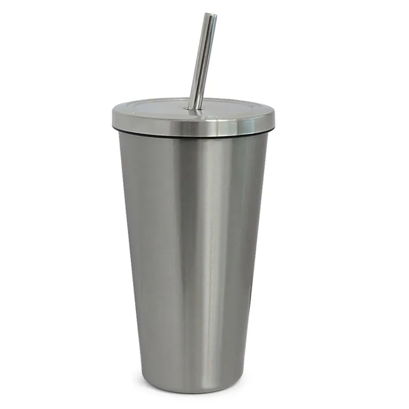 Copo Inox com Canudo 500ml 14997