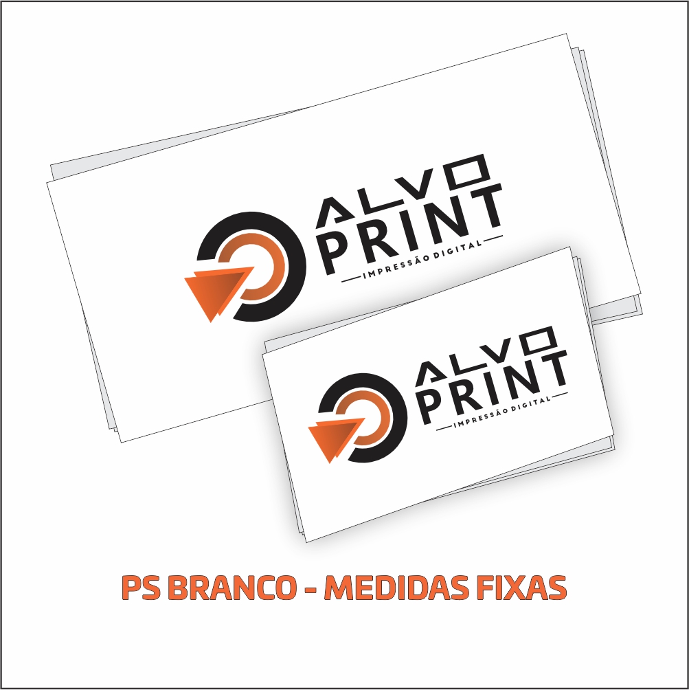 Kit Placa de PS BRANCO Adesivado - Medidas Fixas