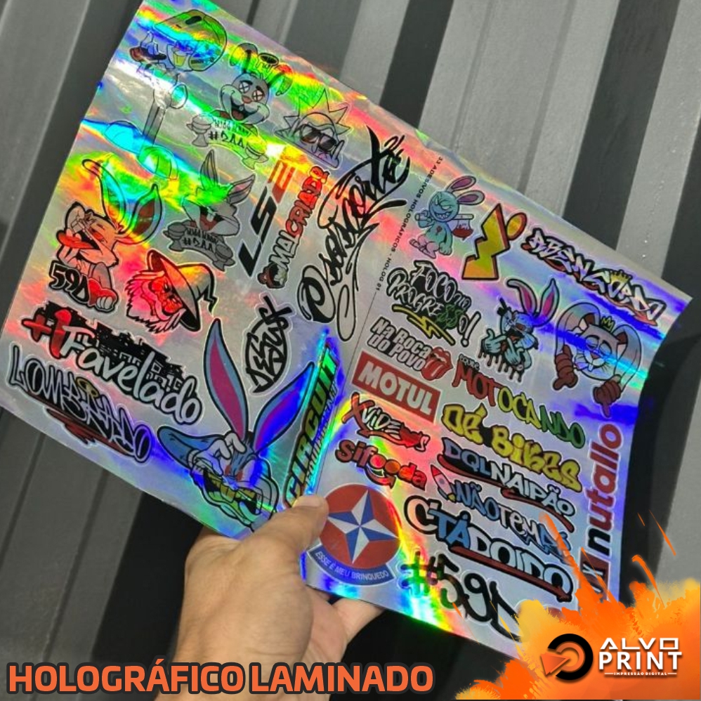 Adesivo Holográfico - Laminado