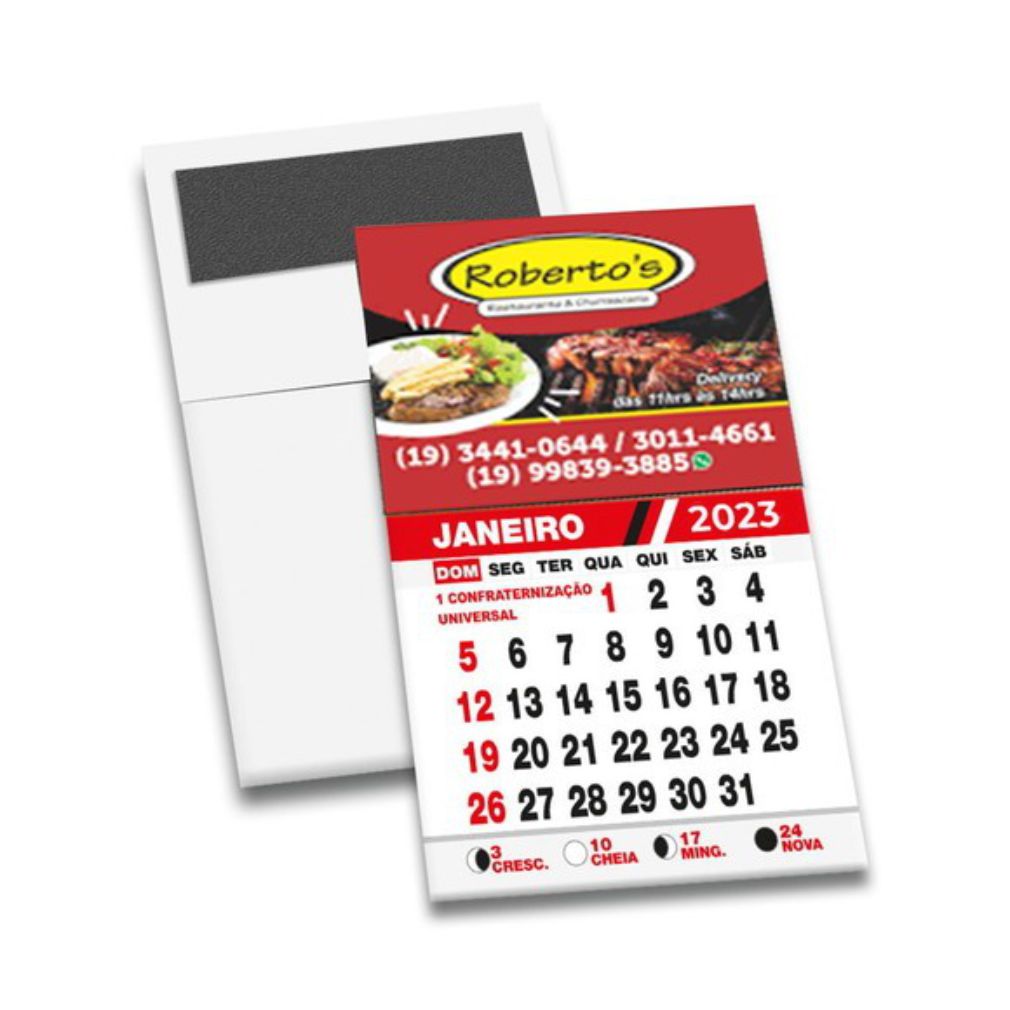 Imã de Geladeira com Calendário 2026